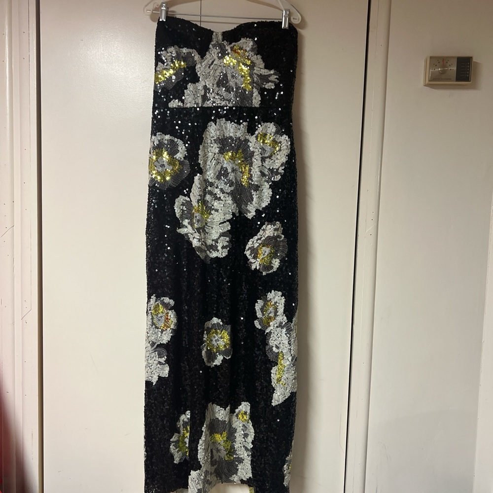 Dress the Population Sequins Floral Evening Gown